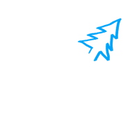 a blue christmas tree on a black background